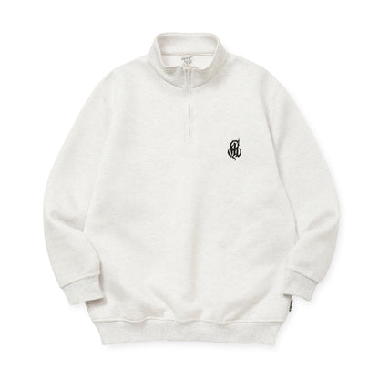 HIGH GAUGE DOUBLE KNIT HALF ZIP SW