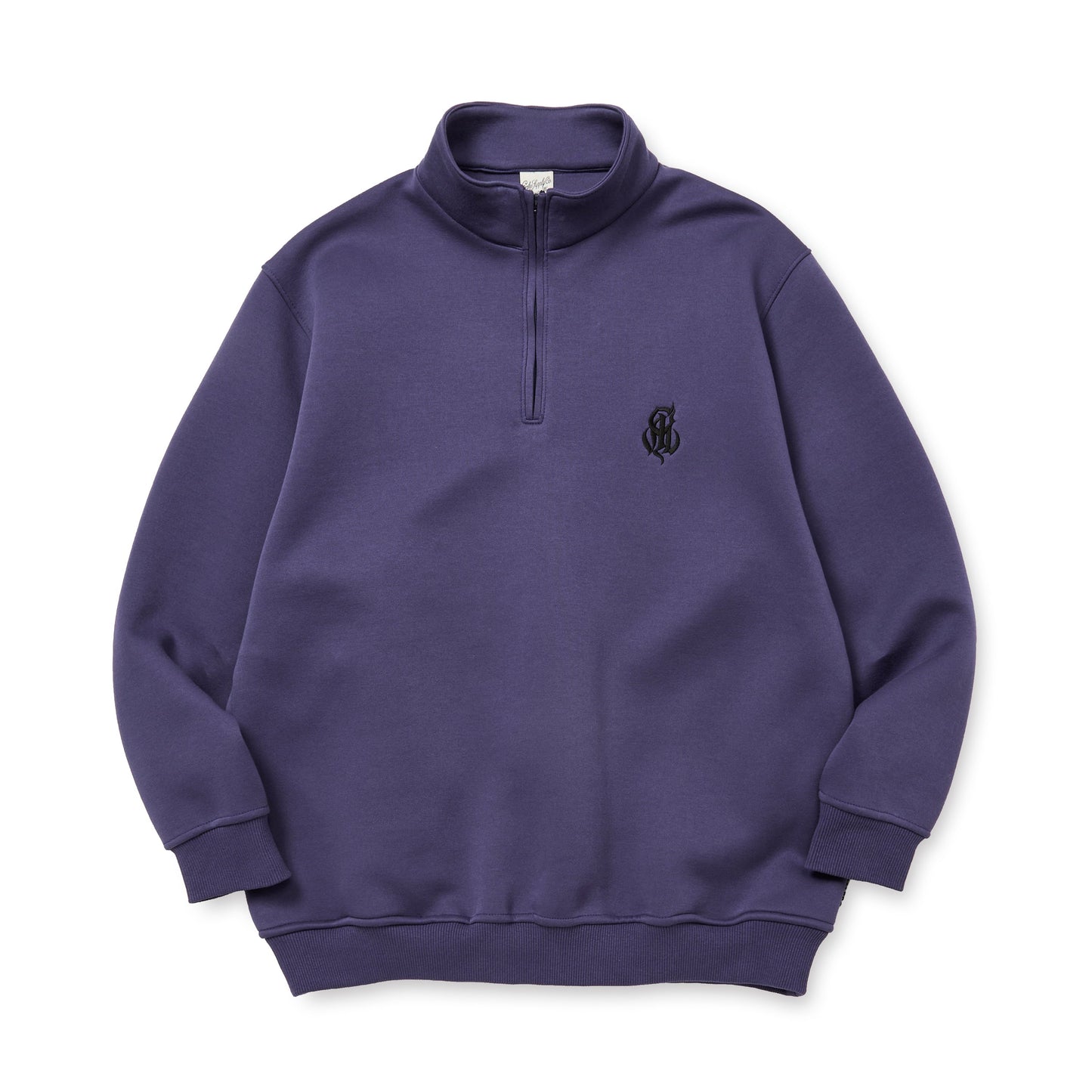 HIGH GAUGE DOUBLE KNIT HALF ZIP SW