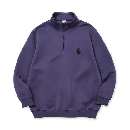 HIGH GAUGE DOUBLE KNIT HALF ZIP SW