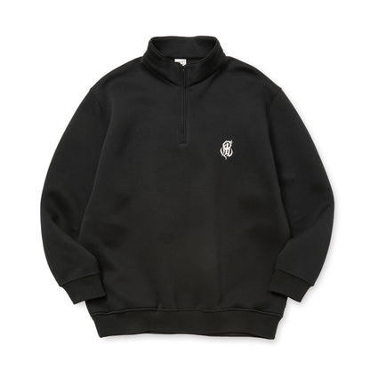 HIGH GAUGE DOUBLE KNIT HALF ZIP SW