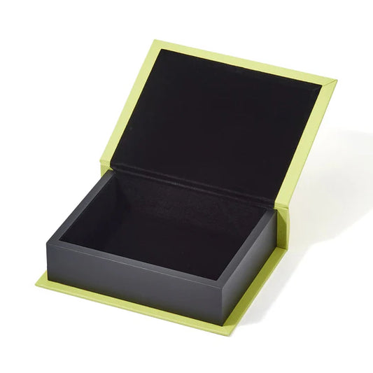 CAFE書形收納盒 小號 黃綠色