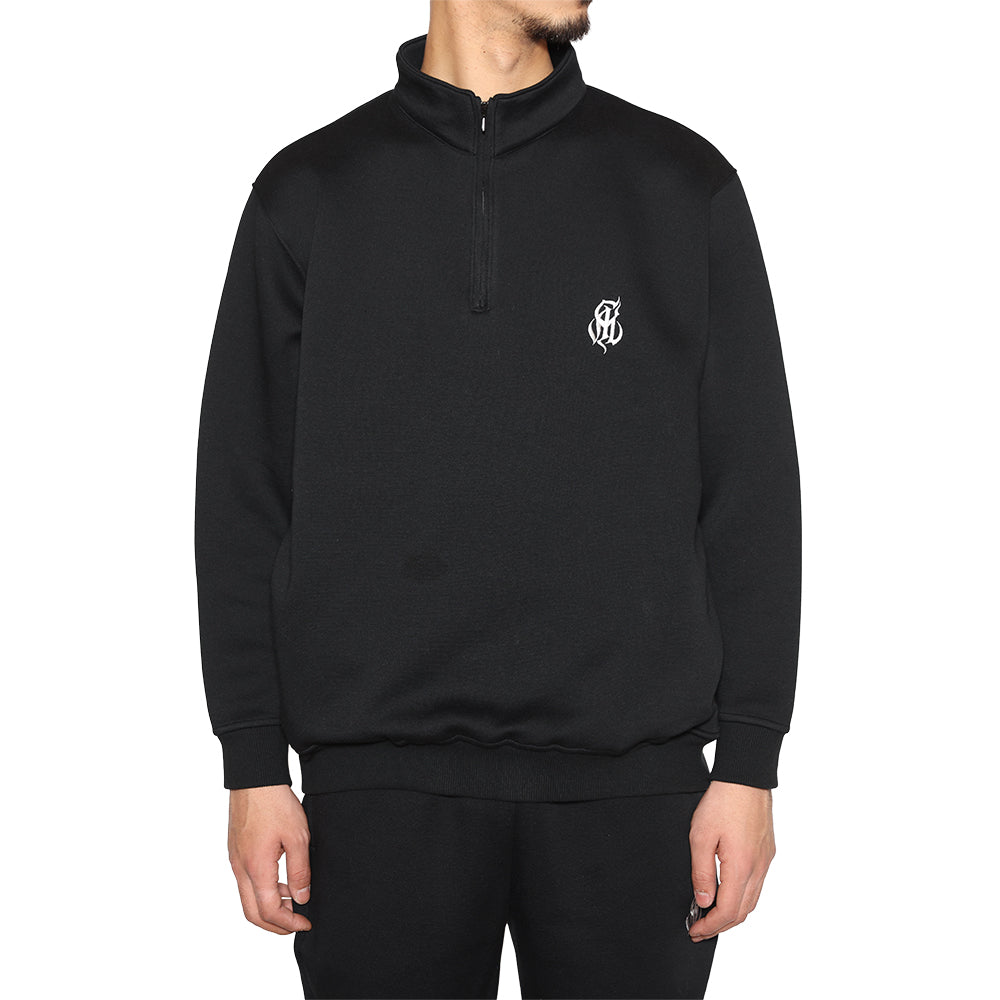 HIGH GAUGE DOUBLE KNIT HALF ZIP SW