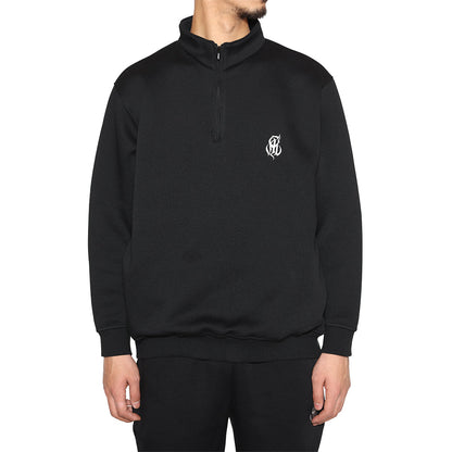 HIGH GAUGE DOUBLE KNIT HALF ZIP SW
