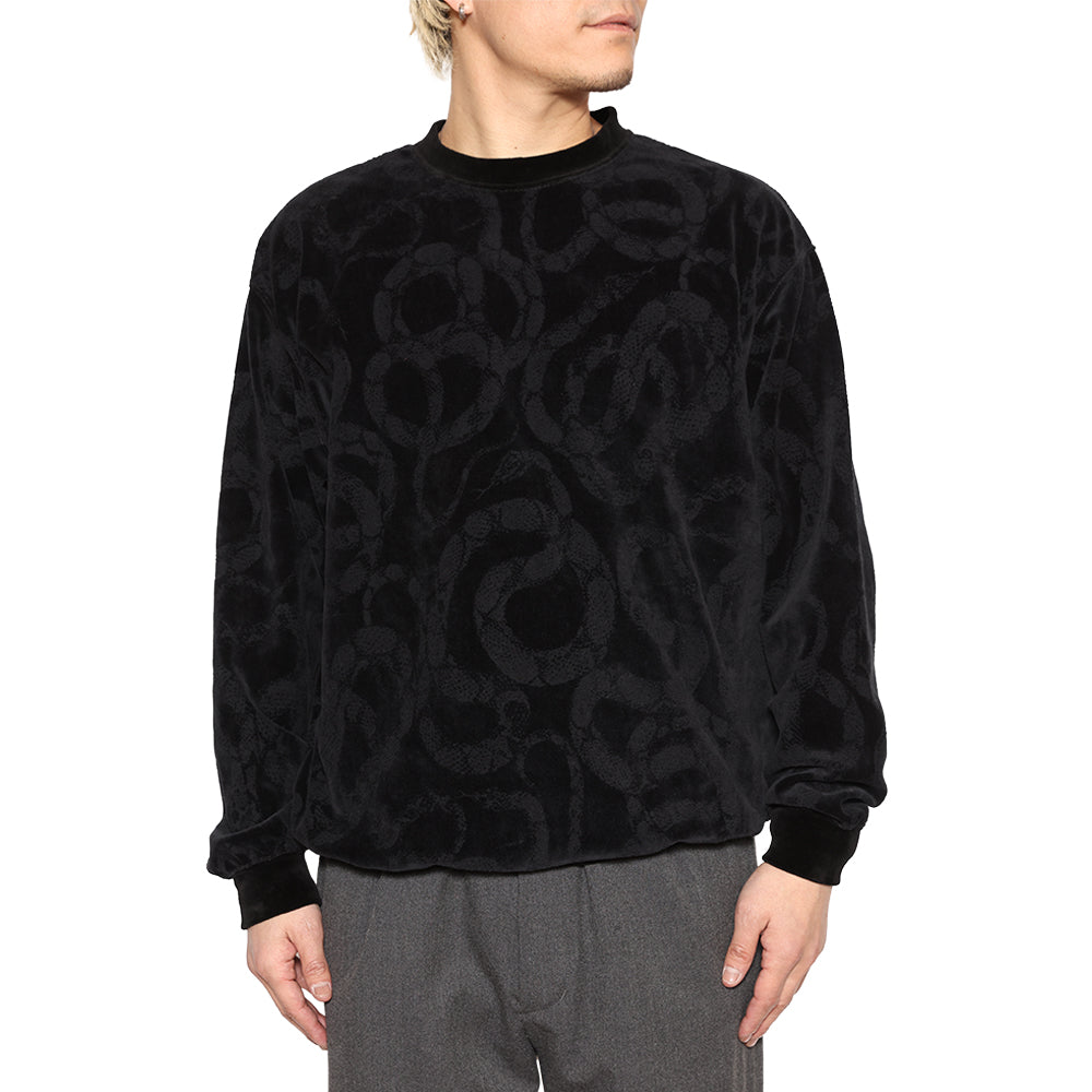 JQ VELOUR CREW NECK CS ＜SNAKE PATTERN＞
